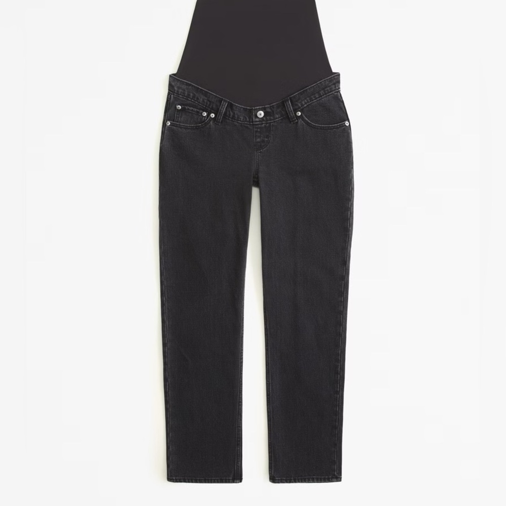 Abercrombie Ankle Straight Maternity Jean, size 25 Black